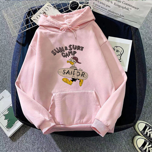Women’s hoodie with funny surf motif Chic & Stil