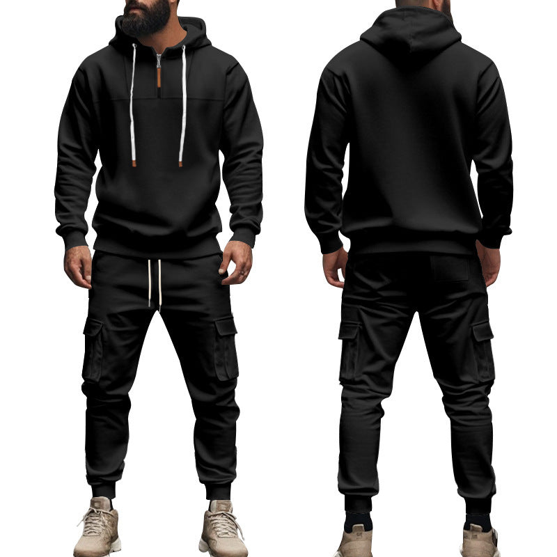 Men's sports set with high collar and practical pockets Lune London