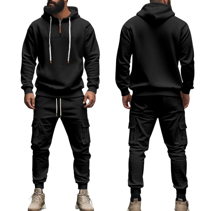 Men's sports set with high collar and practical pockets Lune London