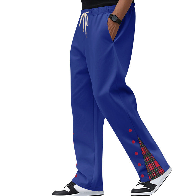 Comfortable leisure pants for men with checkered details on the sides Lune London
