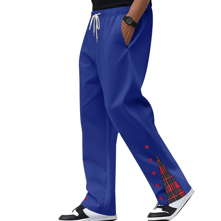 Comfortable leisure pants for men with checkered details on the sides Lune London