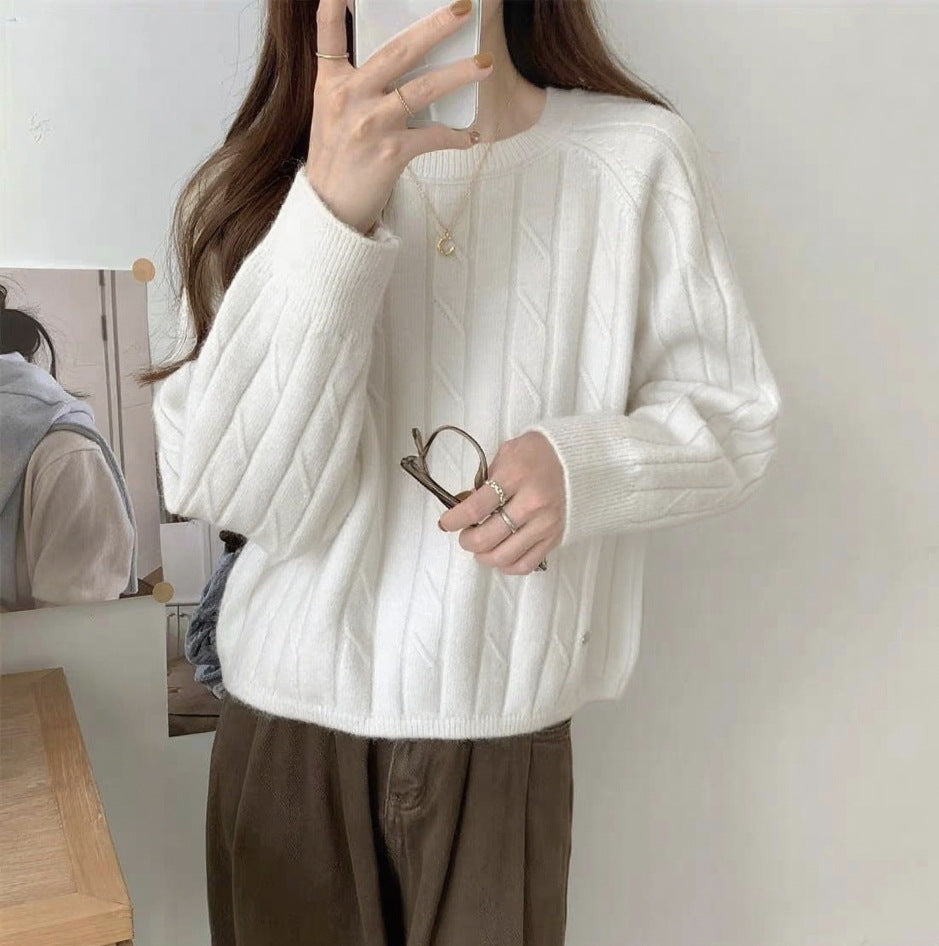 Pull en tricot épais pour femmes avec motif texturé et coupe décontractée Chic & Stil