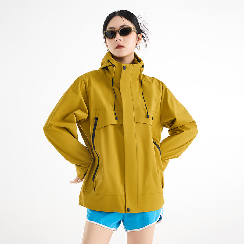 Women's technical waterproof oversized parka with hood and concealed zip pockets Amarae