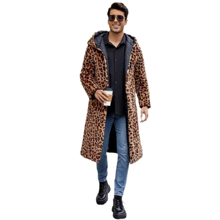 Trendy long coat for men with leopard pattern Lune London