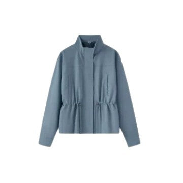 Women's Lightweight Tailored Transition Jacket with Stand-Up Collar, Drawstring and Concealed Closure Amarae