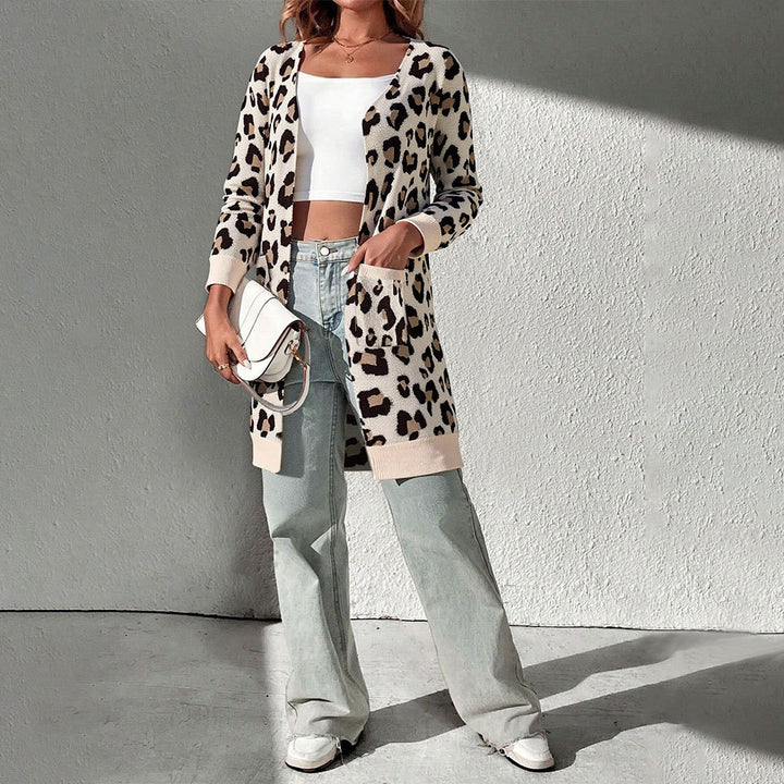 Gilet pour femmes avec motif léopard et poches pratiques Chic & Stil