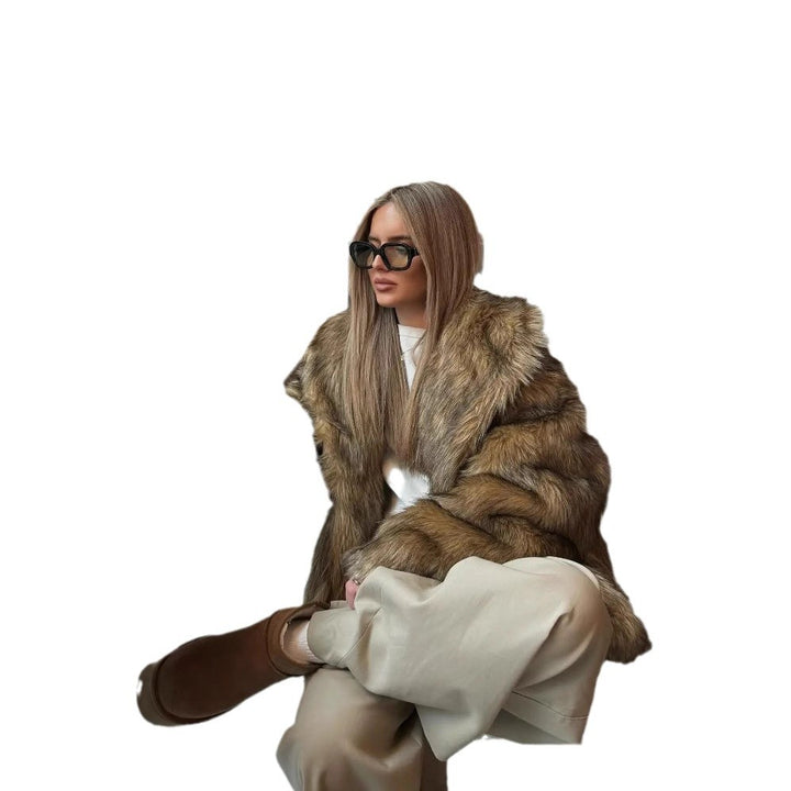 Ladies Soft Faux Fur Jacket with Soft Lining Lune London
