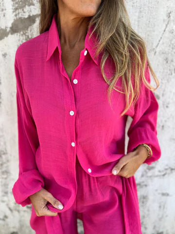 Shirt dress for women with practical side pockets Lune London