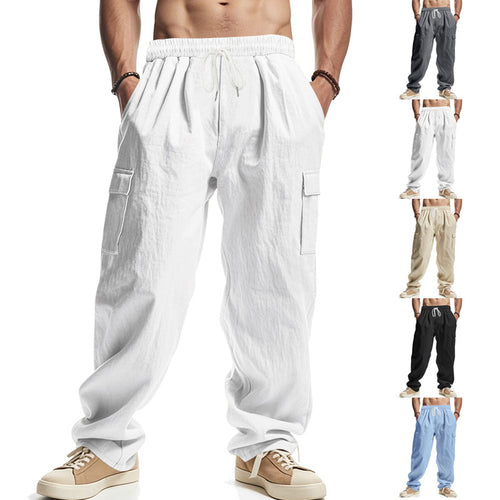 Casual cargo pants for men with practical side pockets and adjustable drawstring Amarae