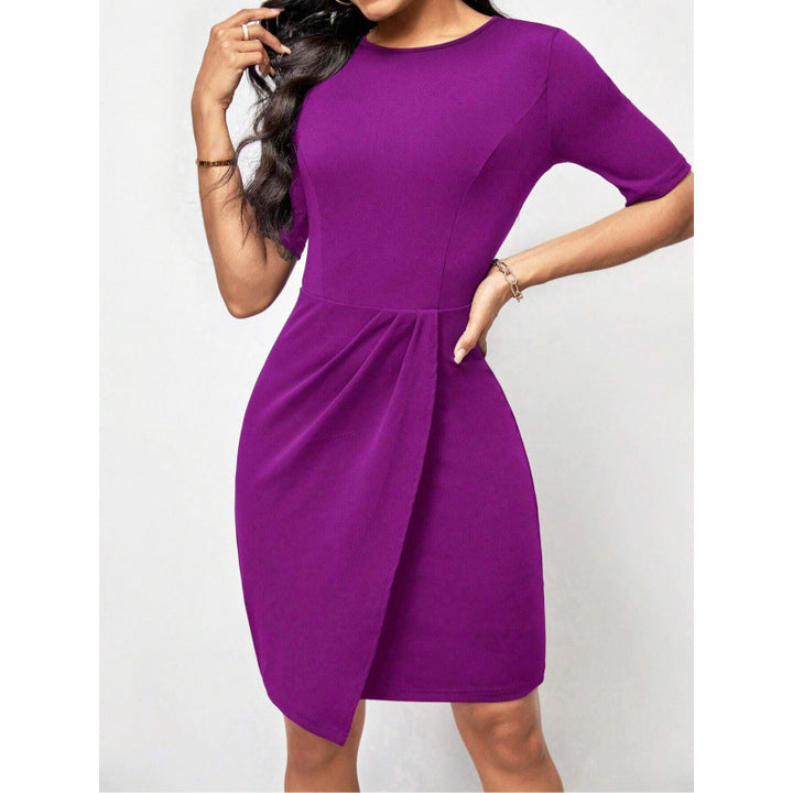 Chic and stylish women's bodycon dress with elegant draped design