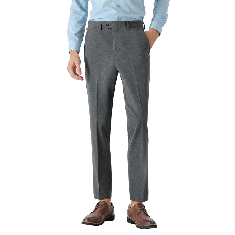 Elegant suit trousers for men with a slim fit and fine pattern Amarae