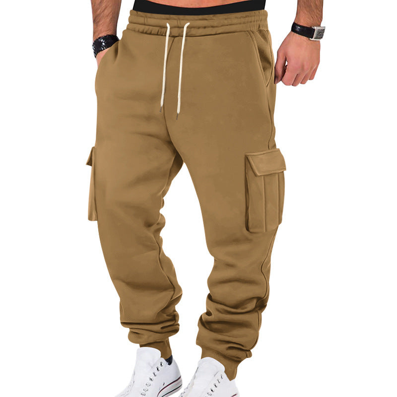 Men's cargo jogger pants with elastic waistband and handy pockets Lune London