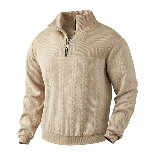 Knitted sweater for men with high collar Amarae