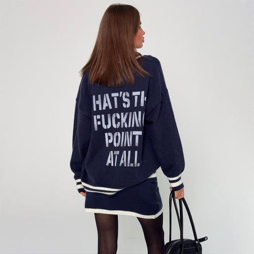 Oversized sweatshirt for women with striking inscription Amarae