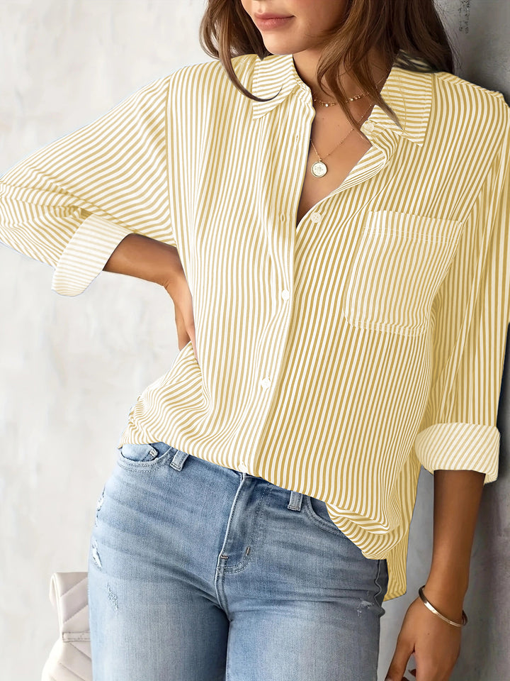 Women's Checked Shirt with Casual Cut and Applied Chest Pocket Lune London