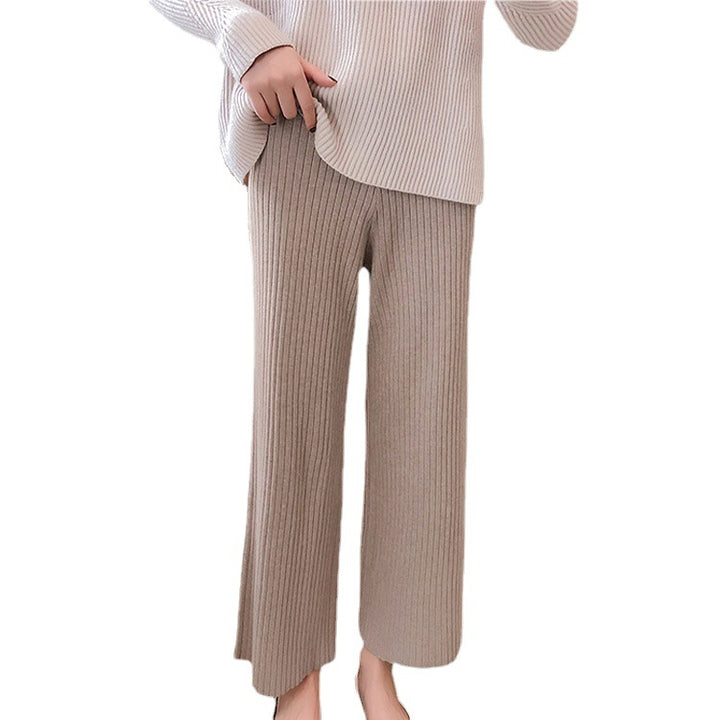 Lune London Wide Leg Knit Pants for Women
