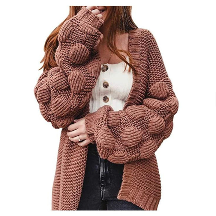 Cardigan pour femmes avec des manches bouffantes décoratives et une coupe ouverte Chic & Stil