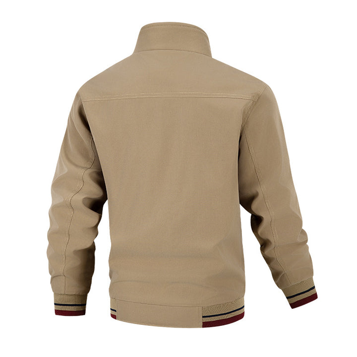 Men's transitional jacket with high collar and practical pockets Lune London