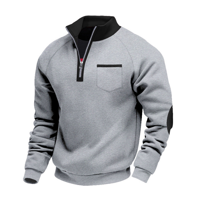 Men's sweatshirt with high collar and practical pockets Lune London