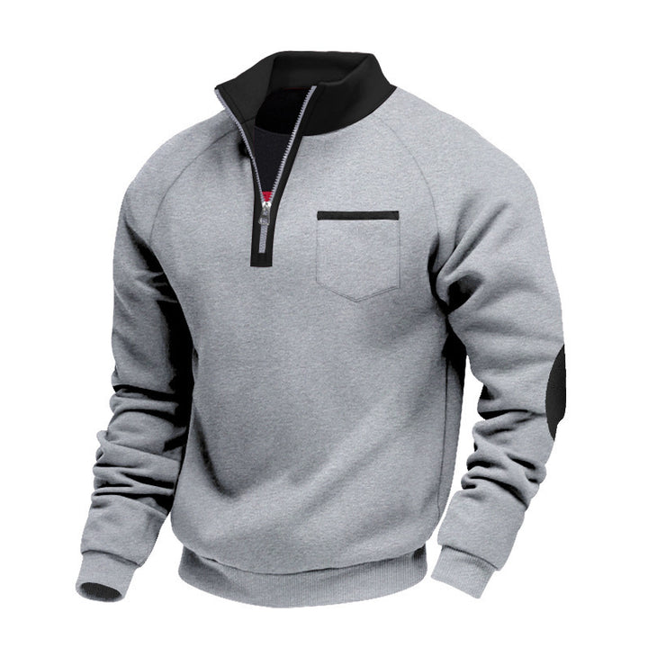 Men's sweatshirt with high collar and practical pockets Lune London