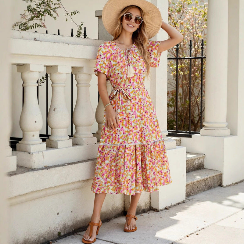 Chic and Stylish Floral Ruffle Maxi Dresses for Women