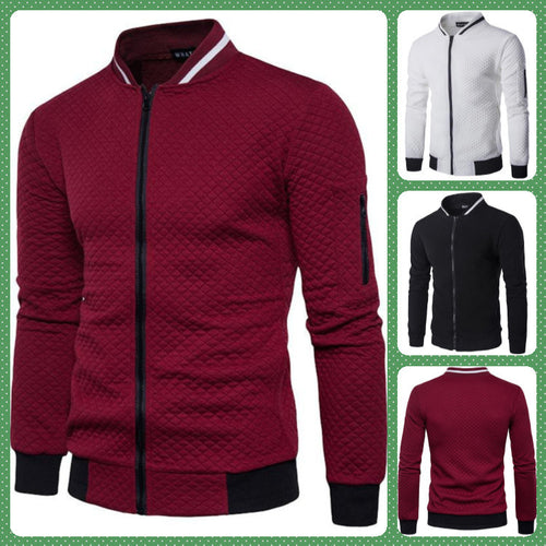 Quilted jacket for men with high collar and practical pockets Amarae