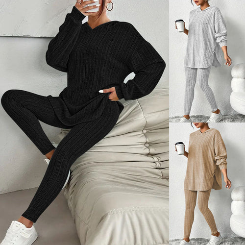 Women's legging set with textured long sleeve top and comfortable fit Amarae