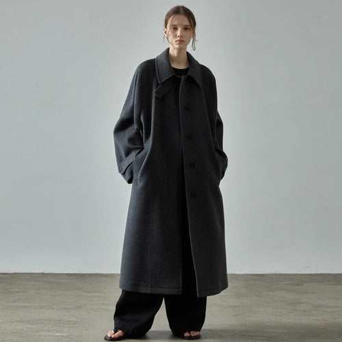 Manteau en laine surdimensionné pour femmes Chic & Stil