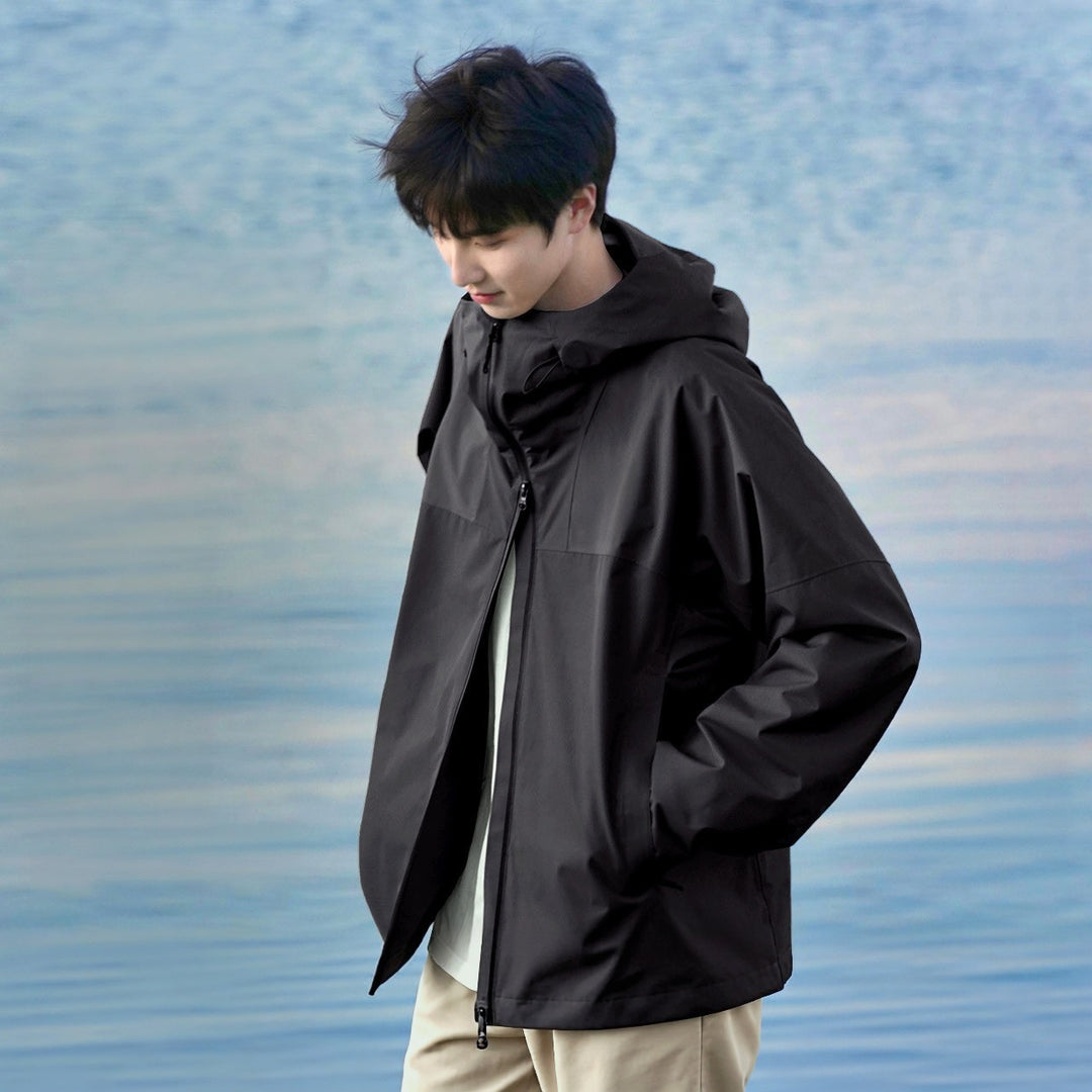 Men's three-piece waterproof outdoor jacket with removable hood and fleece inner jacket Amarae