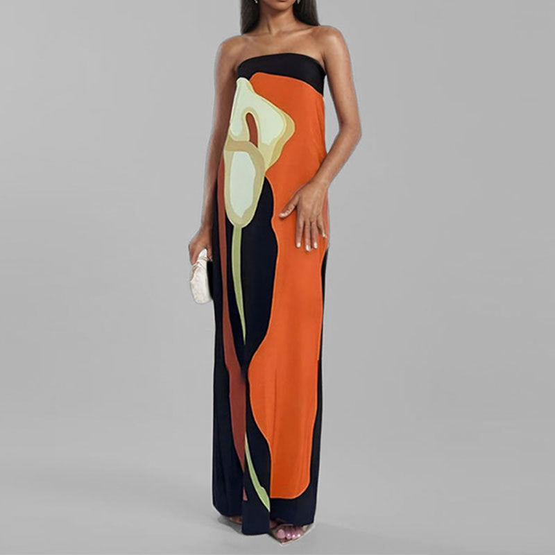 Robe maxi pour femmes dans le style art moderne Chic & Stil