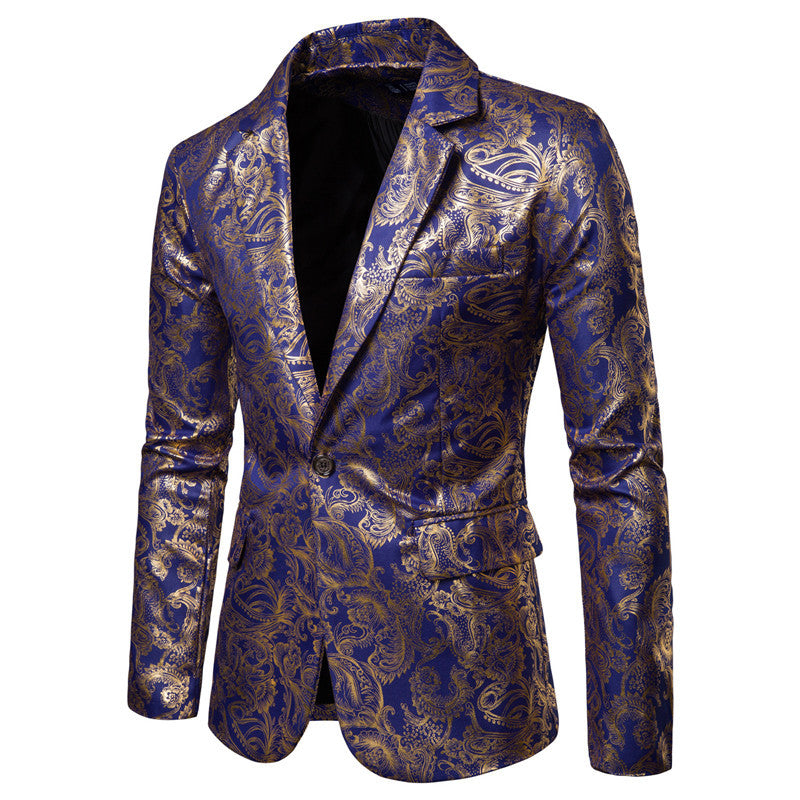 Exclusive men's sequin blazer with gold embellishments and a modern cut Lune London