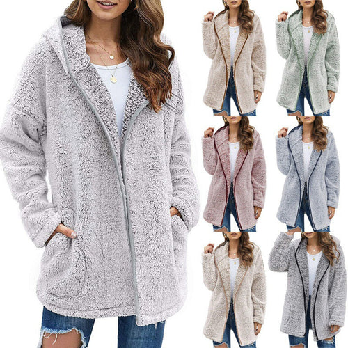 Women's Cozy Fleece Jacket with A Loose Fit and High-Quality Craftsmanship Amarae