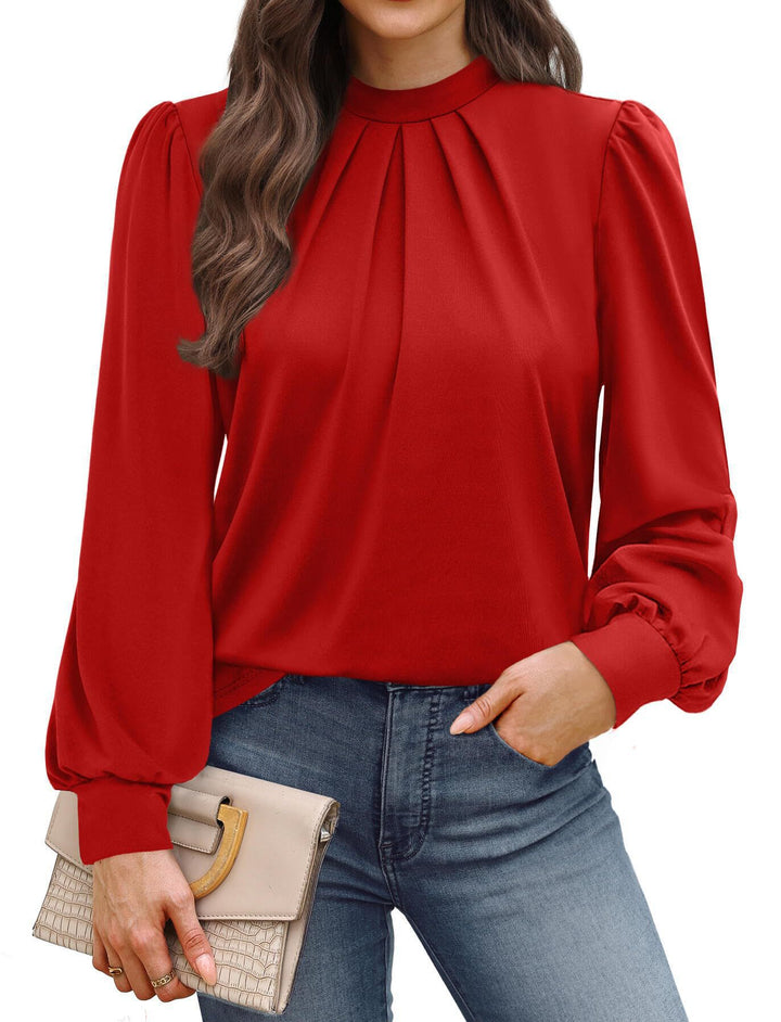 Elegant ladies blouse with puff sleeves Lune London