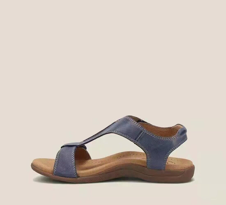 Comfortable strap sandals for ladies with elastic inserts Lune London