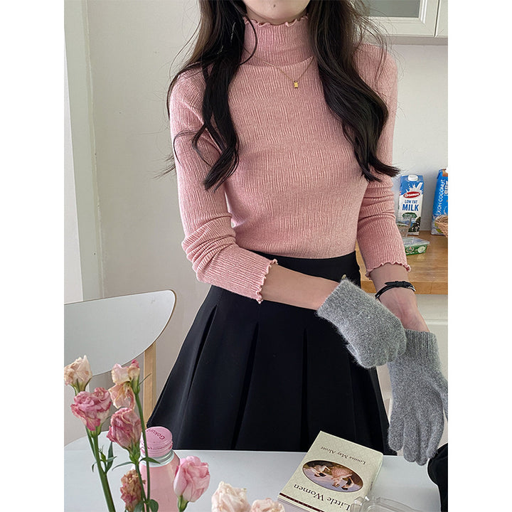 Women's fitted long-sleeve top with ribbed texture Chic & Stil