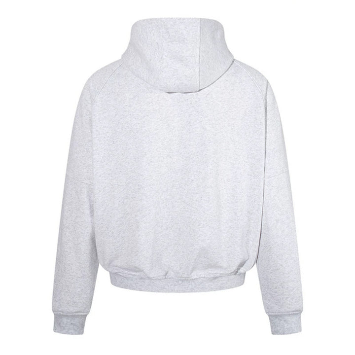 Women's hooded sweatshirt jacket in bomber style with carabiner buckle closure Amarae