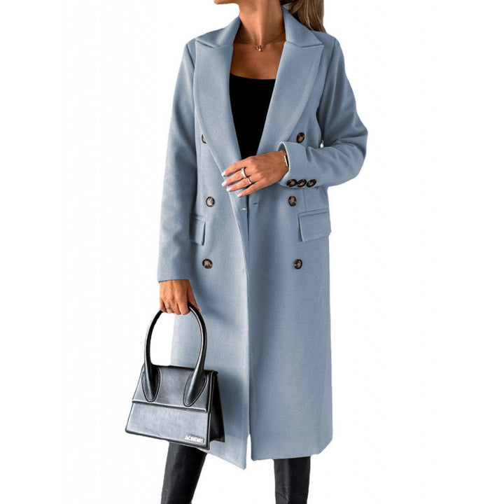 Ladies Elegant Double-Breasted Coat with Ultra-Modern Cut Amarae