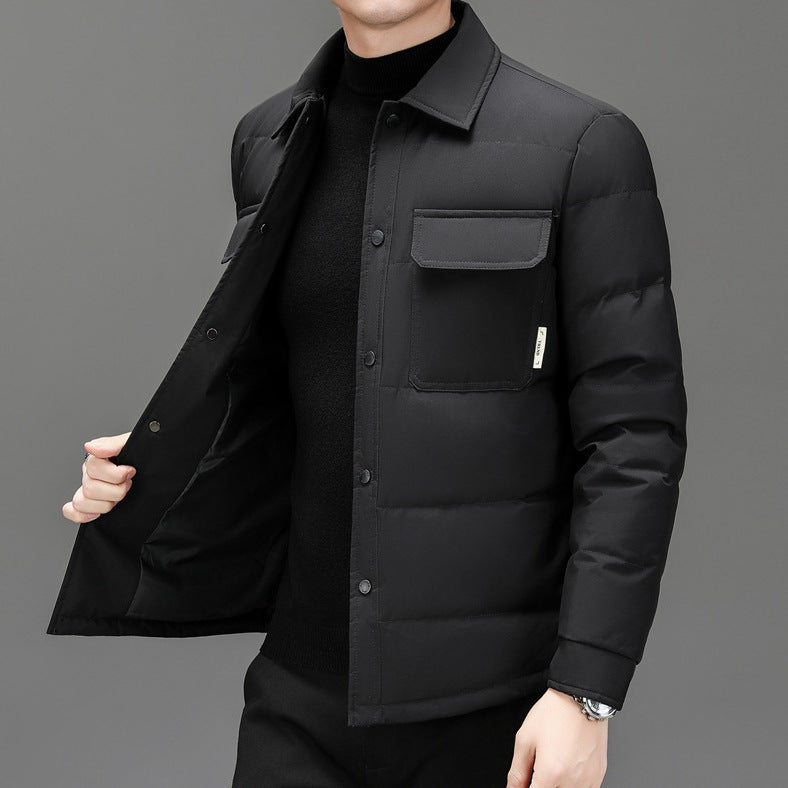 Lightweight quilted jacket for men with practical pockets Lune London