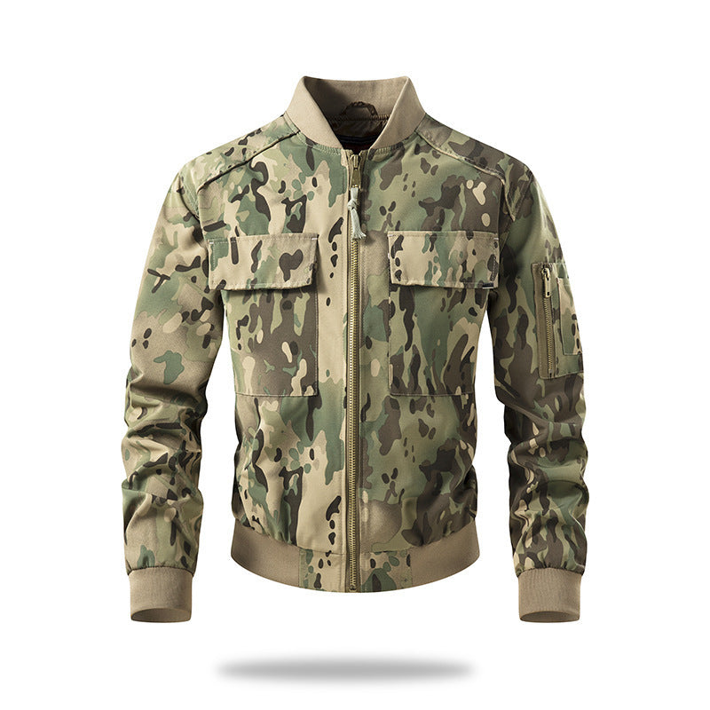 Lightweight bomber jacket for men with multifunctional pockets and elastic edges Lune London