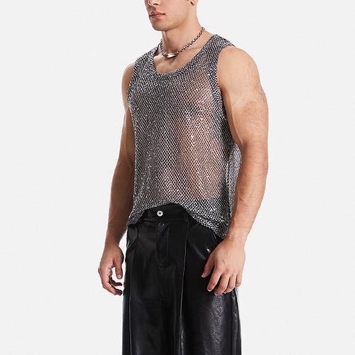 Mesh T-shirt for men in the fashionable urban style Amarae