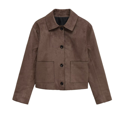 Veste courte à la mode pour femme faite de matériau texturé doux Chic & Stil