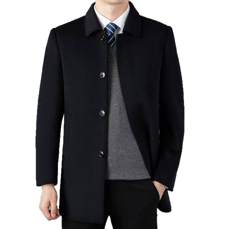 Classic transitional coat for men in high-quality wool blend Lune London