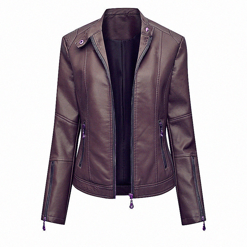 Ladies elegant faux leather jacket Lune London