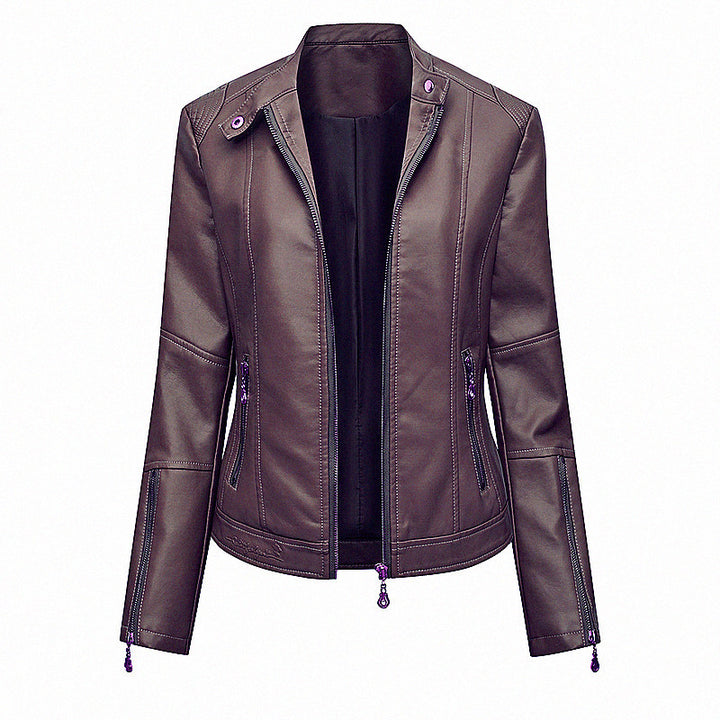 Ladies elegant faux leather jacket Lune London