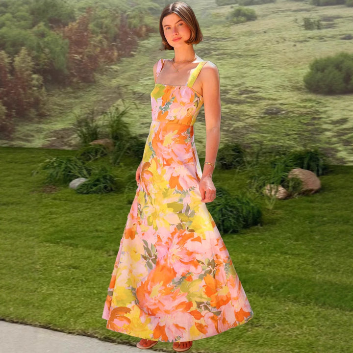 Women's maxi dress with floral patterns Lune London