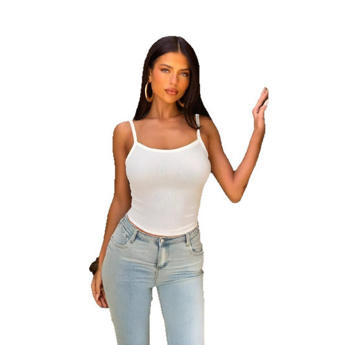 Women Basic Tops with adjustable straps and fitted cut Amarae