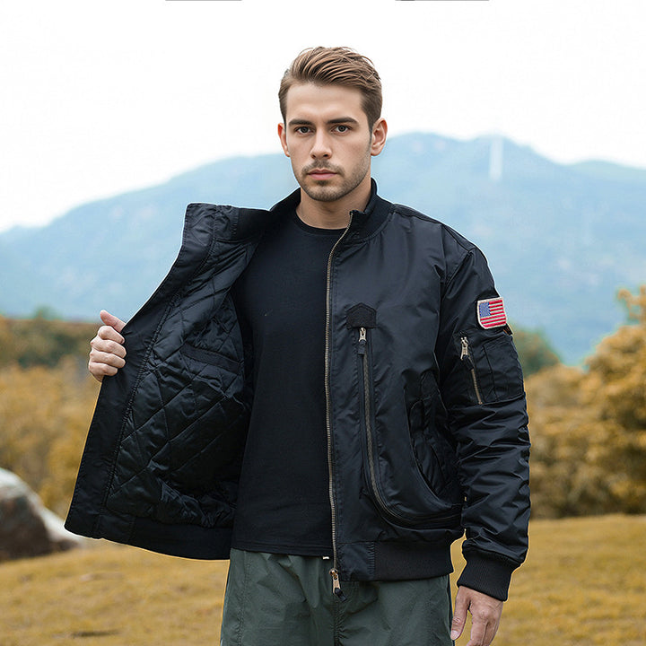 Modern bomber jacket for men with insulated lining and practical pockets Lune London