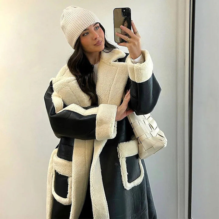 Ladies Fashionable Long Coat with Cozy Lining Lune London
