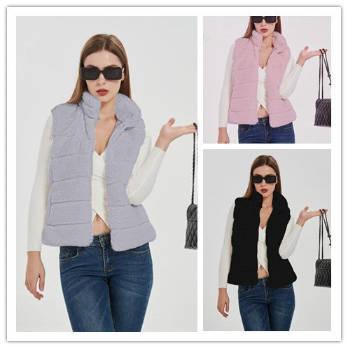 Ladies Quilted Gilet with High Collar and Practical Pockets Amarae