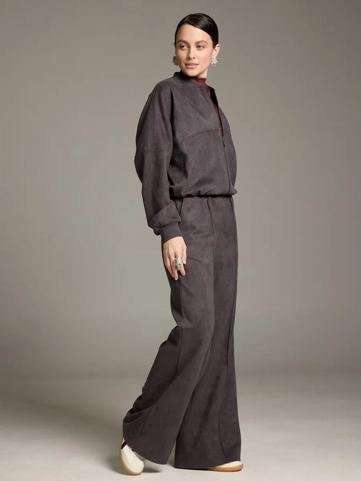 Women's modern leisure set with asymmetric zipper and elastic waistband Chic & Stil